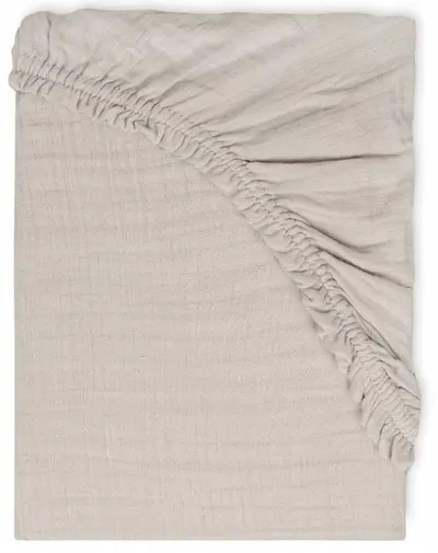 Cearceaf pentru bebeluși cu elastic Baby Matex - Muslin, 58 x 110 cm, gri