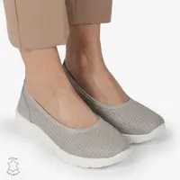 Balerini dama din Piele Naturala cu talpa groasa CRL01382 GRI
