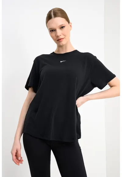 Tricou relaxed-fit pentru fitness One - Alb/Negru