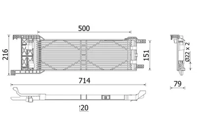 Radiator ulei potrivit ALFA ROMEO GIULIA, STELVIO 2.0 2.2D 2.9 10.15