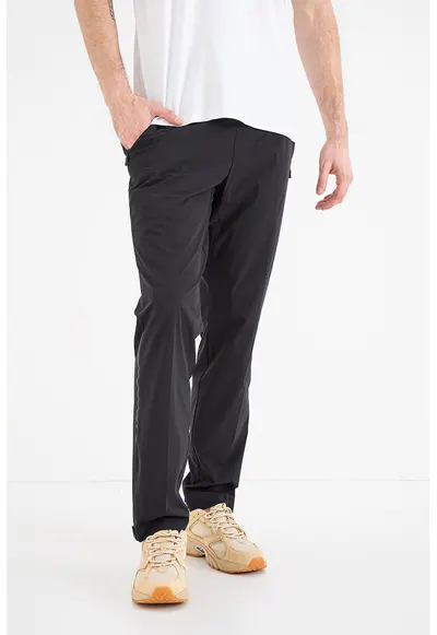Pantaloni de trening cu croiala regular-fit si slituri laterale cu fermoar Active Move - Negru