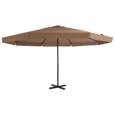 Gossi umbrela soare exterior cu stalp aluminiu gri taupe 500 cm