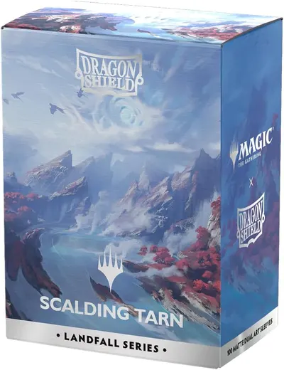 Protecții pentru carduri Dragon Shield - Matte Dual Art Sleeves Standard Size, Landfall Series: Scalding Tarn (100 buc.)