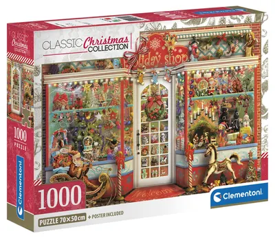 Puzzle Clementoni de 1000 piese - Magazin de Crăciun