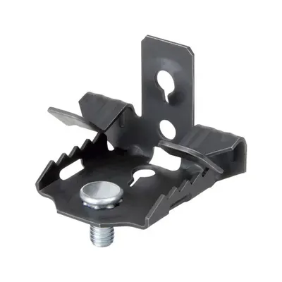 CELO Negru painted, hammer-on flange beam clip CAB, 3-7mm