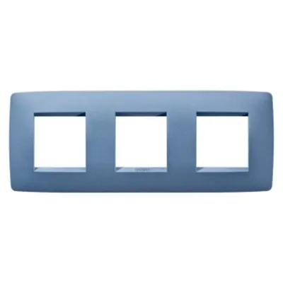 Placa ornament CProiector HORUS ONE - IN PAINTED TECHNOPOLYMER - 2+2+2 modul HORIZONTAL - SEA BLUE - CProiector HORUS
