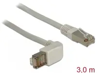 Cablu Retea Cat.6a Sstp Unghi/drept 3m, Delock 83652