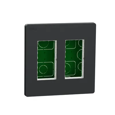 New Unica - statie de lucru - incastrat - 2 x 4 module - antracit