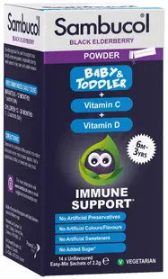 Baby & Toddler Powder, 14 pliculețe, Sambucol