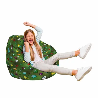 Fotoliu Puf Bean Bag tip Para L AmongUs green