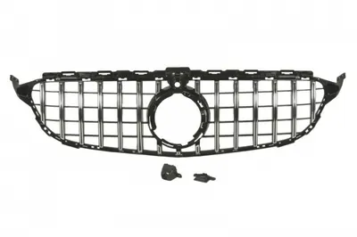 Grila radiator (cu orificii camera, AMG GT, negru lucios crom) potrivit MERCEDES C-KLASA W205 12.18-02.21