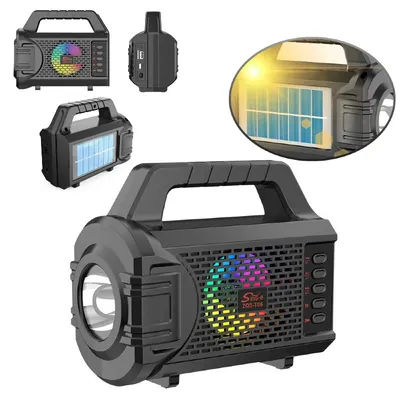 Boxa Bluetooth cu panou solar, lanterna, 5 W