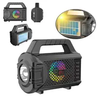 Boxa Bluetooth cu panou solar, lanterna, 5 W