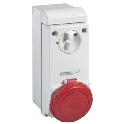 Priza Unica cu Interblocare, 32 A, 3P + E, 380, 415 V Ac, Ip65, Perete