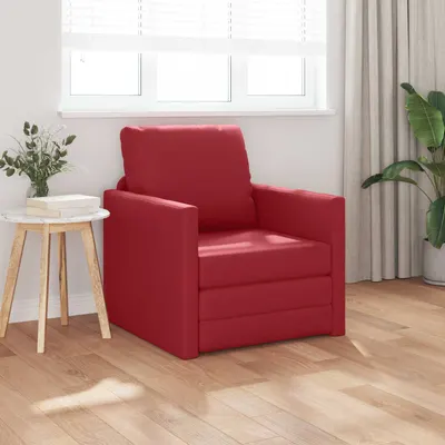 vidaXL Pat canapea 60cm Roșu Vin Piele artificiala