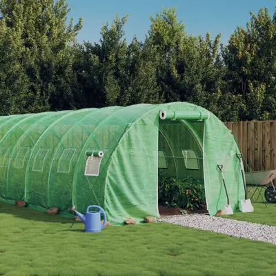 Gossi sera cu cadru din otel, verde, 30 m2, 10x3x2 m