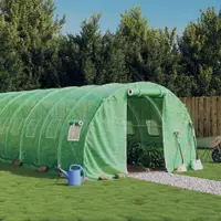 Gossi sera cu cadru din otel, verde, 30 m2, 10x3x2 m