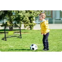 Set 2 porti de fotbal pentru copii Neo Sport 60x45x25cm din metal cu plasa rezistenta,mingie si ancore de fixare incluse