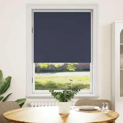 vidaXL Jaluzea opacă 124,4x175 cm, lățime material 120 cm, albastru marin