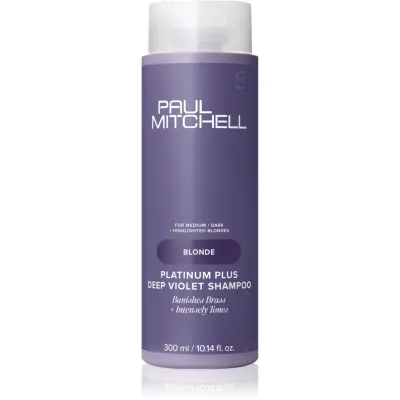 Paul Mitchell Blonde Platinum Plus Deep Violet Shampoo sampon violet neutralizeaza tonurile de galben 300 ml