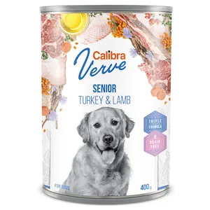Calibra Dog Verve GF Senior Turkey and Lamb 400 g conserva
