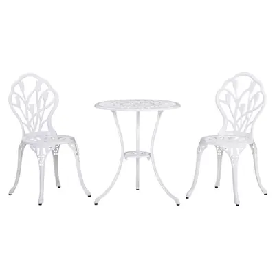 Outsunny Set de Gradina 3 Piese din Aluminiu cu 2 Scaune