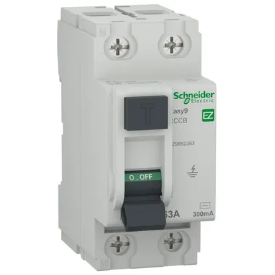 Intrerupator diferential RCCB Easy9 2P 63A/300mA tip AC Schneider EZ9R62263