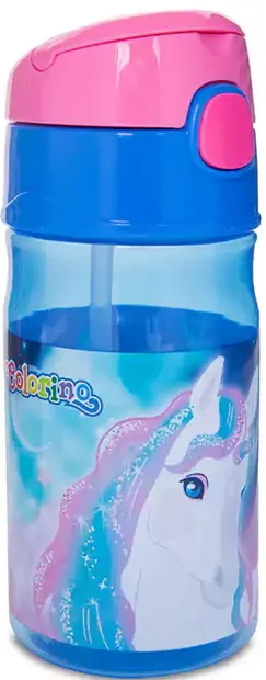 Sticlă de apă Colorino Handy - Unicorn, 300 ml