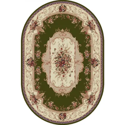 Covor Oval, 200 x 300 cm, Verde, Lotos 507