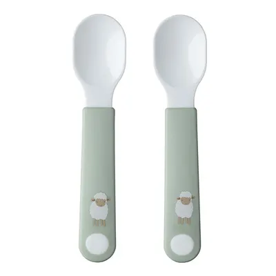 Linguri pentru copii albe/verde-deschis din plastic 2 buc. Little Farm by Little Dutch – Mepal