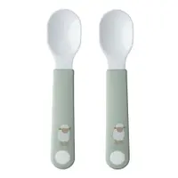 Linguri pentru copii albe/verde-deschis din plastic 2 buc. Little Farm by Little Dutch – Mepal