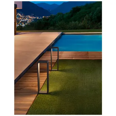 Pitic NED Inchis Gray Aluminiu Sticla Diffuser LED 6 Wat 708Lm 3000K 220-240 Volt 50Hz Beam 38 degrees -IP54