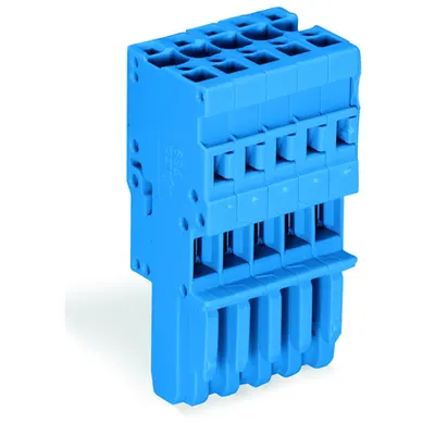 1-conductor female plug; 4 mm²; 5-pole; 4,00 mm²; blue