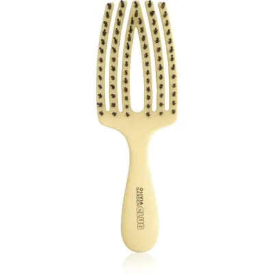Olivia Garden Club The Nomad Detangling&Shine Fingerbrush perie de tip paletă pentru păr Yellow 1 buc