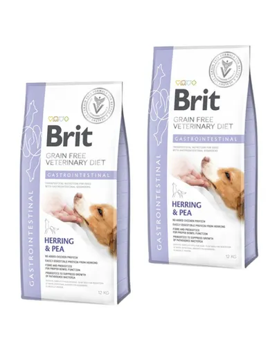 BRIT Veterinary Diets Dog Gastointestinal 2 x 12 kg hrană câini
