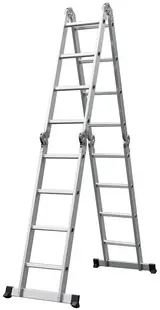 Scară dublă din aluminiu MMS - Multifuncțională, 4x4, până la 150 kg, EN131