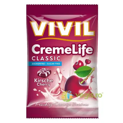 Bomboane Creme Life cu Cirese fara Zahar 90g