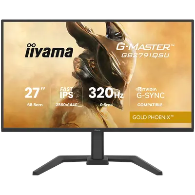 IIYAMA Monitor LED GB2791QSU-B1 G-MASTER 27" Fast IPS, 2560x1440 320Hz, 16:9, 350cd, 0.6ms, HDMI, DP, USB HUB, Full Ergo