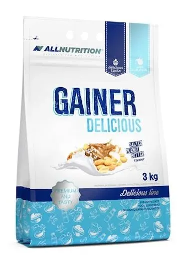 Gainer Delicious, caramel sărat și unt de arahide, 3 kg, AllNutrition