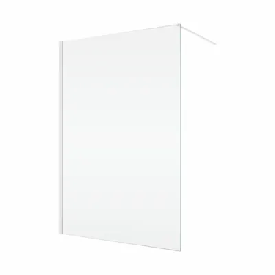Paravan dus sticla walk-in 90x200 cm, alb, sticla 8 mm, Ronal Easy