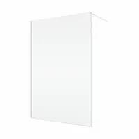 Paravan dus sticla walk-in 90x200 cm, alb, sticla 8 mm, Ronal Easy