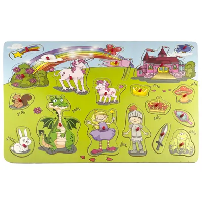 Puzzle din lemn, Lumea basmelor, 20 piese