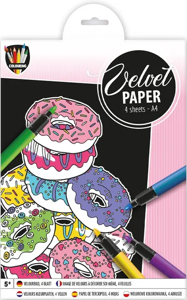 Set de colorat pe hârtie piele întoarsă Moxy - Donut