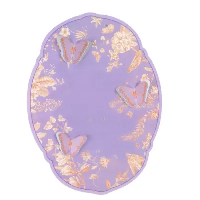 Suport vintage rotund pentru flori - mov (set 10 buc) - 21x28cm - Default Title