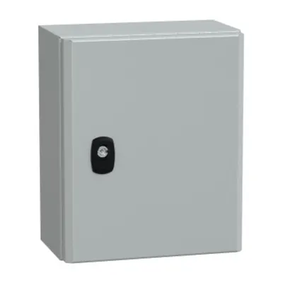 Usa simpla PanelSeT S3D cu/f. plas. mont. H300xL250xP150 IP66 IK10 RAL7035.