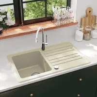 Gossi chiuveta de bucatarie din granit, bej, un bazin