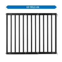 Poarta de siguranta Reer Black de perete, reglabila 63-103,5 cm