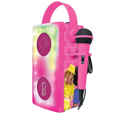 Boxa wireless cu microfon si lumini, Lexibook, Barbie