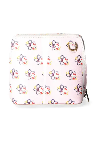 Geanta crossbody din piele cu model cu Hello Kitty - Roz