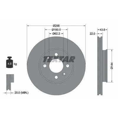 Disc frana TEXTAR 92237903